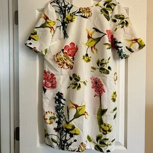 ASOS Leaf Print Dress with Green Accents